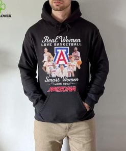 Official real women love basketball smart women love the Arizona hoodie, sweater, longsleeve, shirt v-neck, t-shirt