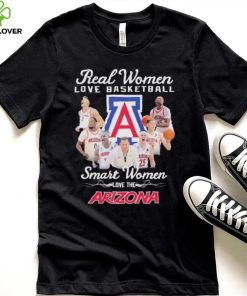 Official real women love basketball smart women love the Arizona hoodie, sweater, longsleeve, shirt v-neck, t-shirt
