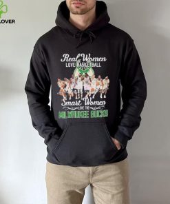 Official real women love basketball smart women love the milwaukee bucks 2023 shirt