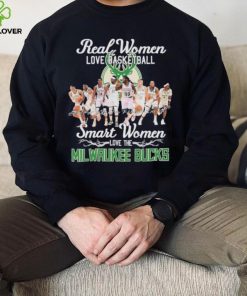 Official real women love basketball smart women love the milwaukee bucks 2023 shirt