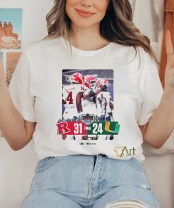 Official rutgers Scarlet Knights Defeated Miami Hurricane 31 24 To Win The 2023 Pinstripe Bowl Champions NCAA College Football Shirt