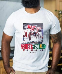 Official rutgers Scarlet Knights Defeated Miami Hurricane 31 24 To Win The 2023 Pinstripe Bowl Champions NCAA College Football Shirt 2 Official rutgers Scarlet Knights Defeated Miami Hurricane 31 24 To Win The 2023 Pinstripe Bowl Champions NCAA College Football Shirt
