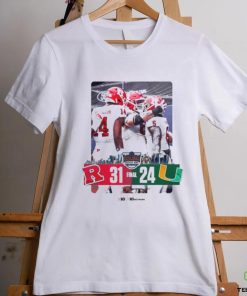 Official rutgers Scarlet Knights Defeated Miami Hurricane 31 24 To Win The 2023 Pinstripe Bowl Champions NCAA College Football Shirt 3 Official rutgers Scarlet Knights Defeated Miami Hurricane 31 24 To Win The 2023 Pinstripe Bowl Champions NCAA College Football Shirt