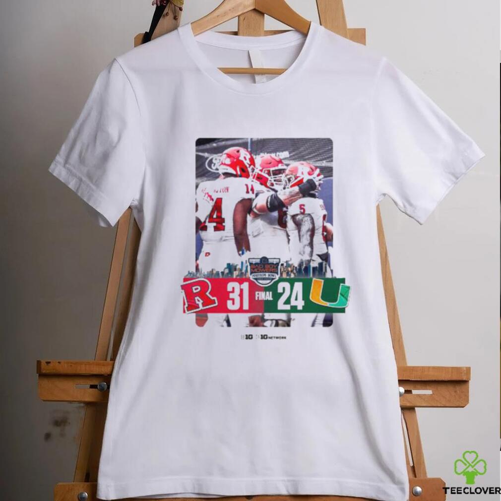 Official rutgers Scarlet Knights Defeated Miami Hurricane 31 24 To Win The 2023 Pinstripe Bowl Champions NCAA College Football Shirt Official rutgers Scarlet Knights Defeated Miami Hurricane 31 24 To Win The 2023 Pinstripe Bowl Champions NCAA College Football Shirt