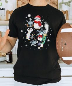 Official santa Penguin Diamond Snow Flower Christmas T Shirt