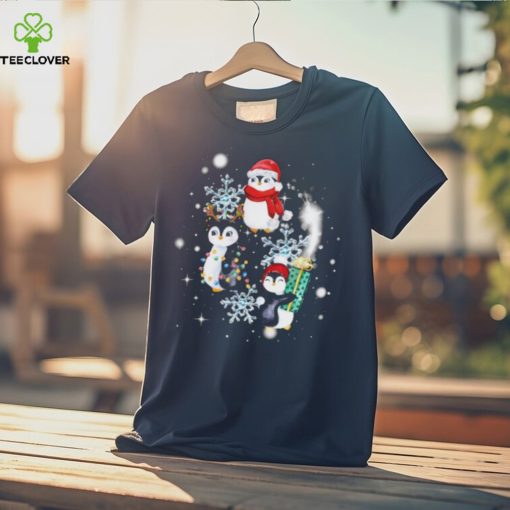 Official santa Penguin Diamond Snow Flower Christmas T Shirt