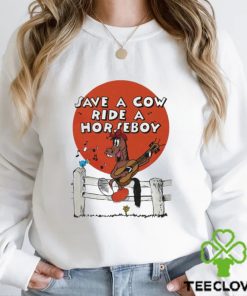 Official save a cow ride a horseboy shirt