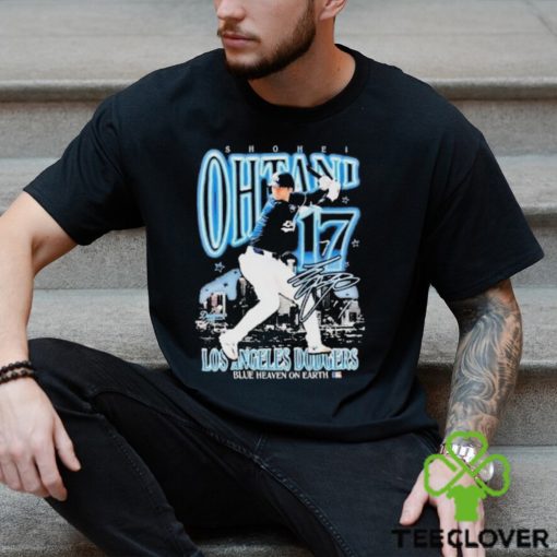 Official shohei ohtani 17 los angeles dodgers blue heaven on earth 2024 hoodie, sweater, longsleeve, shirt v-neck, t-shirt