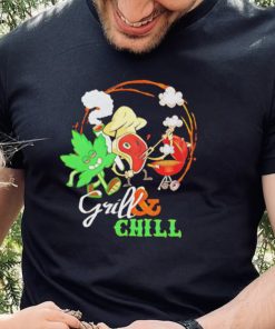 Official smoking meats weed grill and chill funny shirt