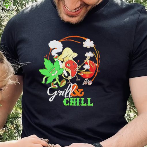 Official smoking meats weed grill and chill funny shirt