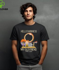 Official snoopy And Charlie Brown Hello Darkness My Old Friends Solar Eclipse April 8, 2024 Shirt