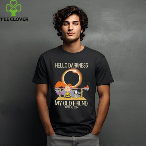 Official snoopy And Charlie Brown Hello Darkness My Old Friends Solar Eclipse April 8, 2024 Shirt