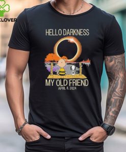 Official snoopy And Charlie Brown Hello Darkness My Old Friends Solar Eclipse April 8, 2024 Shirt