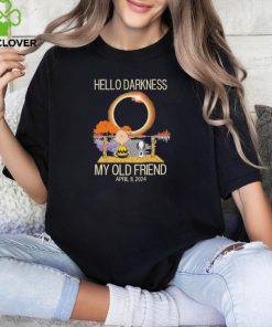 Official snoopy And Charlie Brown Hello Darkness My Old Friends Solar Eclipse April 8, 2024 Shirt