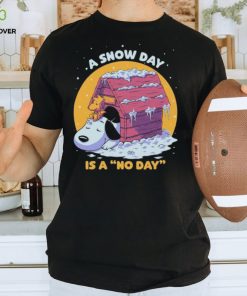 Official snoopy And Woodstock A Snow Day Is A No Day Merry Christmas Shirt