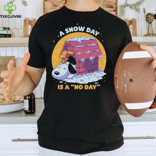 Official snoopy And Woodstock A Snow Day Is A No Day Merry Christmas Shirt