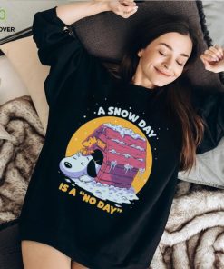 Official snoopy And Woodstock A Snow Day Is A No Day Merry Christmas Shirt