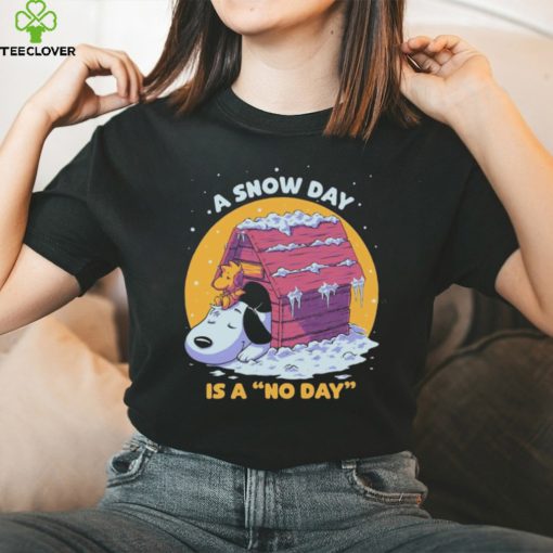 Official snoopy And Woodstock A Snow Day Is A No Day Merry Christmas Shirt