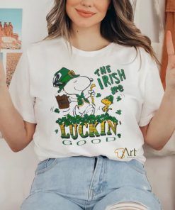 Official snoopy And Woodstock The Irish Are Luckin’ Good St Patrick’s Day Shirt