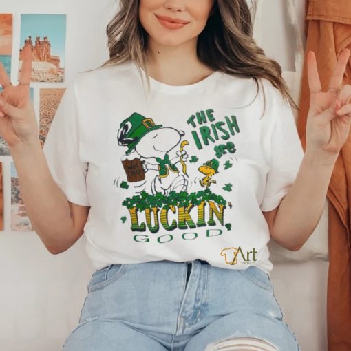 Official snoopy And Woodstock The Irish Are Luckin’ Good St Patrick’s Day Shirt