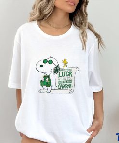 Official snoopy And Woodstock Who Needs Lucky Charm St Patrick’s Day Shirt