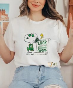 Official snoopy And Woodstock Who Needs Lucky Charm St Patrick’s Day Shirt