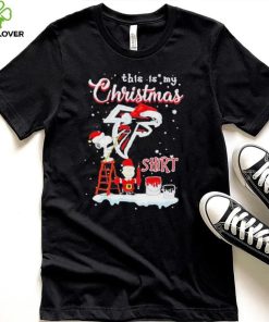 Official snoopy and Charlie Brown NFL Atlanta Falcons This Is My Christmas T Shirt