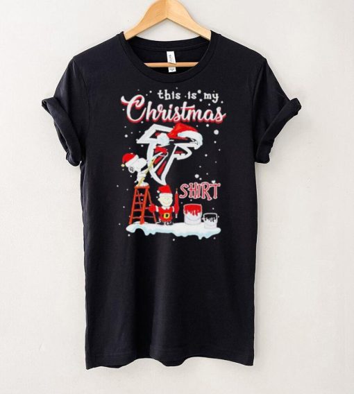 Official snoopy and Charlie Brown NFL Atlanta Falcons This Is My Christmas T Shirt