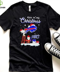 Official snoopy and Charlie Brown NFL Buffalo Bills This Is My Christmas T Shirt