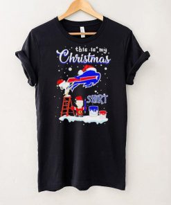 Official snoopy and Charlie Brown NFL Buffalo Bills This Is My Christmas T Shirt