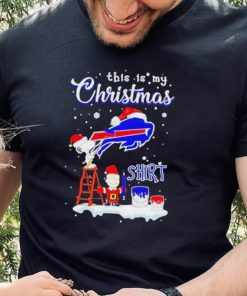 Official snoopy and Charlie Brown NFL Buffalo Bills This Is My Christmas T Shirt