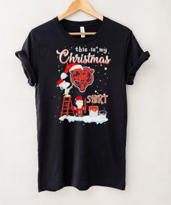 Official snoopy and Charlie Brown NFL Chicago Bears This Is My Christmas T Shirt