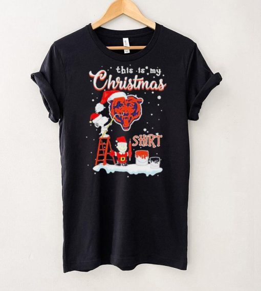 Official snoopy and Charlie Brown NFL Chicago Bears This Is My Christmas T Shirt