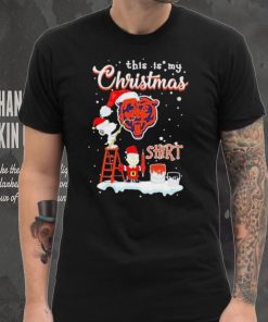 Official snoopy and Charlie Brown NFL Chicago Bears This Is My Christmas T Shirt