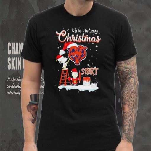 Official snoopy and Charlie Brown NFL Chicago Bears This Is My Christmas T Shirt