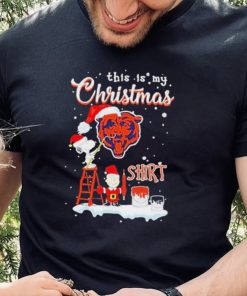 Official snoopy and Charlie Brown NFL Chicago Bears This Is My Christmas T Shirt