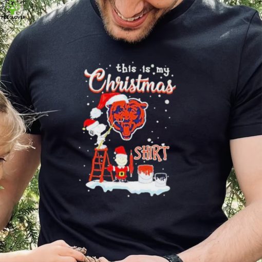 Official snoopy and Charlie Brown NFL Chicago Bears This Is My Christmas T Shirt