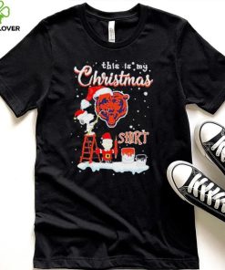 Official snoopy and Charlie Brown NFL Chicago Bears This Is My Christmas T Shirt