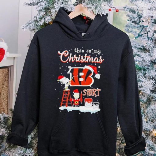 Official snoopy and Charlie Brown NFL Cincinnati Bengals This Is My Christmas T Shirt