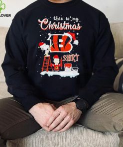 Official snoopy and Charlie Brown NFL Cincinnati Bengals This Is My Christmas T Shirt