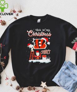 Official snoopy and Charlie Brown NFL Cincinnati Bengals This Is My Christmas T Shirt