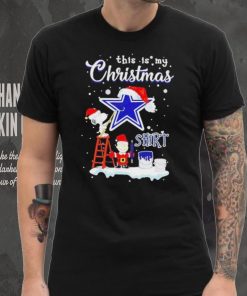 Official snoopy and Charlie Brown NFL Dallas Cowboys This Is My Christmas T Shirt