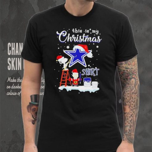 Official snoopy and Charlie Brown NFL Dallas Cowboys This Is My Christmas T Shirt