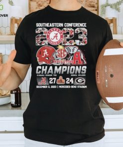 Official southeastern Conference 2023 Champions Alabama Crimson Tide 27 – 24 Georgia Bulldogs December 2, 2023 Mercedes Benz Stadium T Shirt