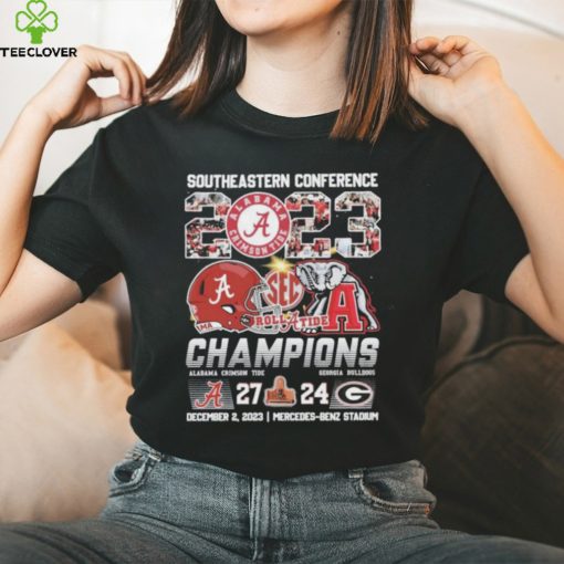 Official southeastern Conference 2023 Champions Alabama Crimson Tide 27 – 24 Georgia Bulldogs December 2, 2023 Mercedes Benz Stadium T Shirt