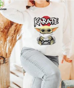 Official star wars baby yoda hug karate T shirt