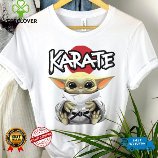 Official star wars baby yoda hug karate T shirt