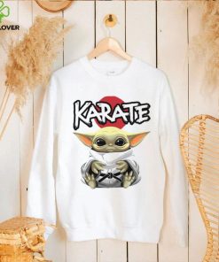 Official star wars baby yoda hug karate T shirt