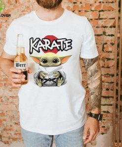 Official star wars baby yoda hug karate T shirt