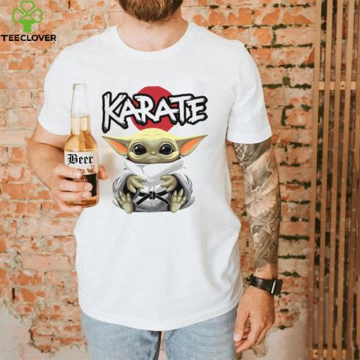 Official star wars baby yoda hug karate T shirt